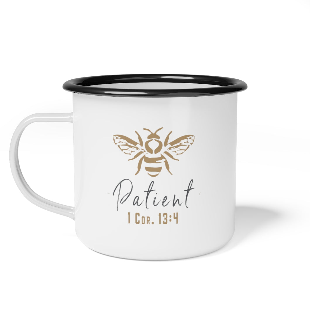 Be Patient Cup - Black Rim - 12 oz