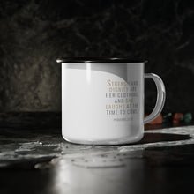 Load image into Gallery viewer, Prov. 31:25 cup -  Black Rim - 12 oz