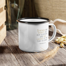 Load image into Gallery viewer, Prov. 31:25 cup -  Black Rim - 12 oz
